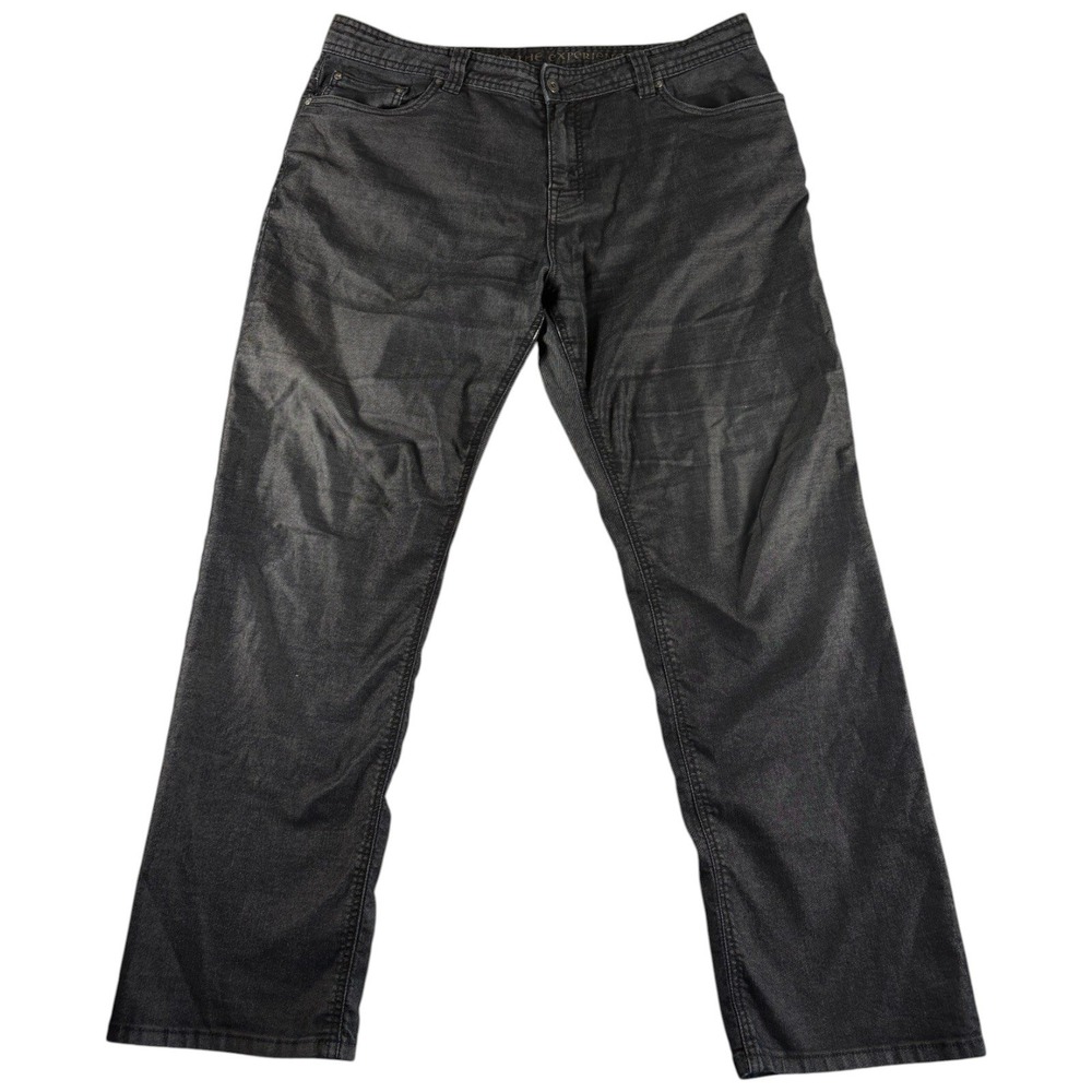 Prana Slim Fit Jeans Mens 38x32‎ Black Denim Premium Dark Washed Rugged Durable